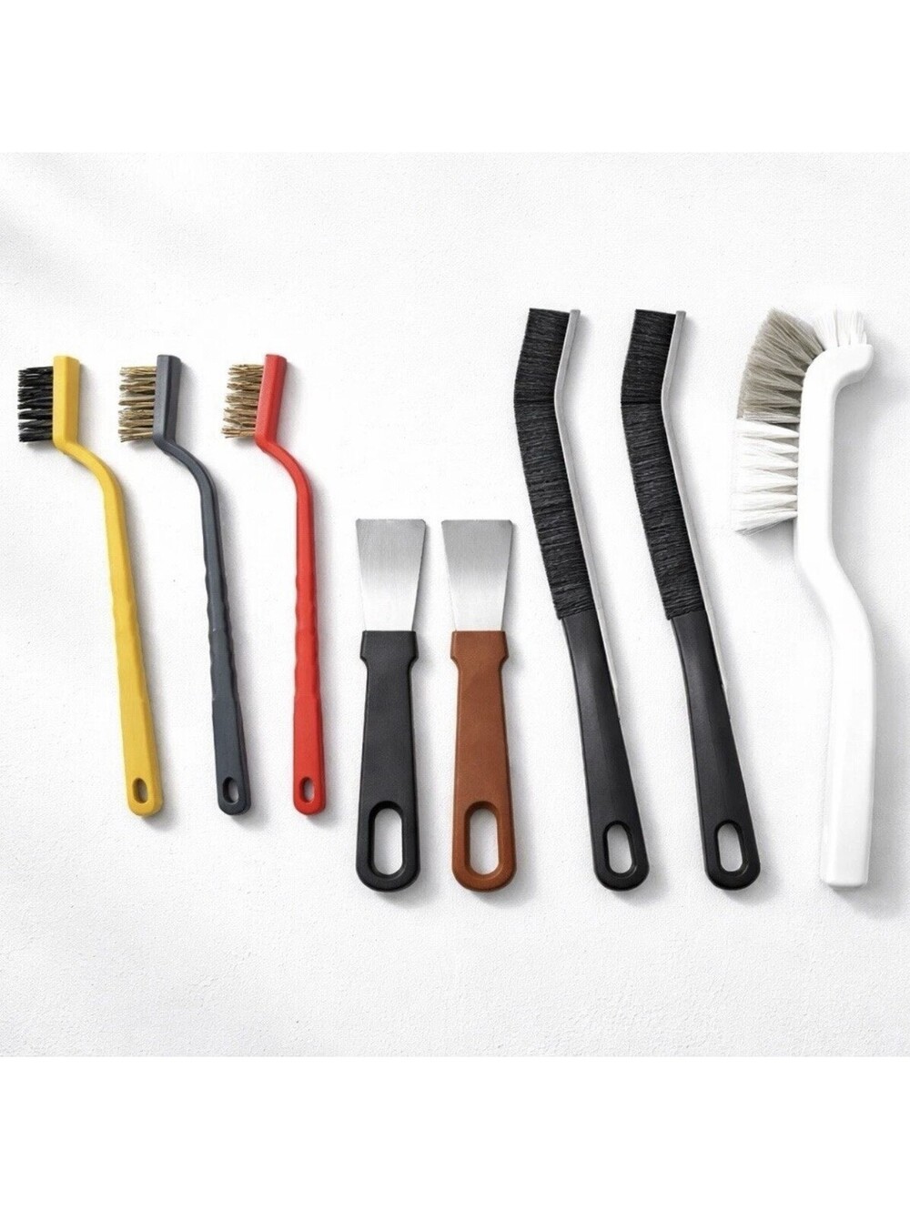 8PCS Cleaning Brush Set Grout Tile Kitchen Bathroom Sink Shower Scrub New